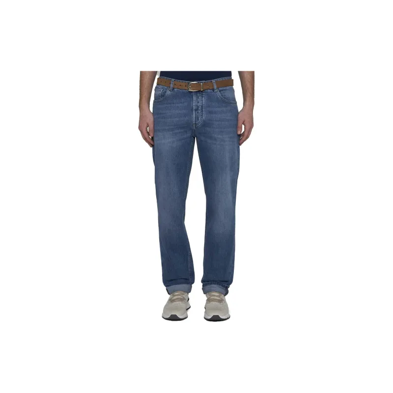 Brunello Cucinelli Mid Rise Straight Leg Jeans-2