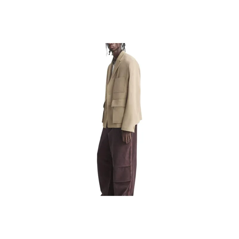 ZARA Business Suit Men's Light Brown Yellow-4