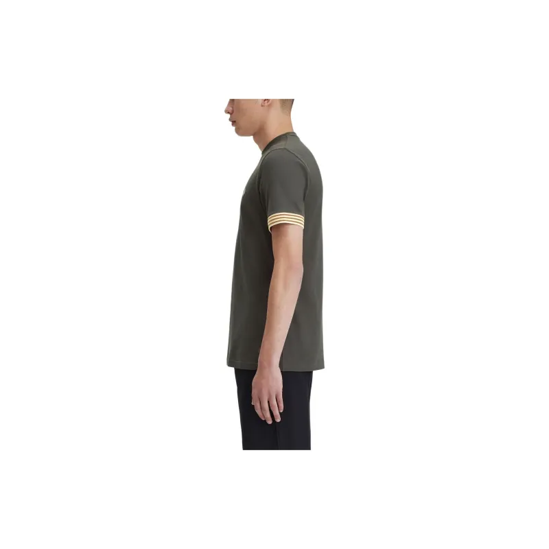 FRED PERRY T Shirts Men Green-3