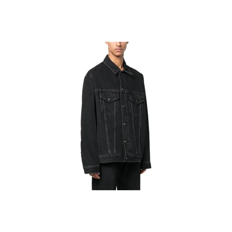 Acne Studios Denim Jackets Unisex Black-4