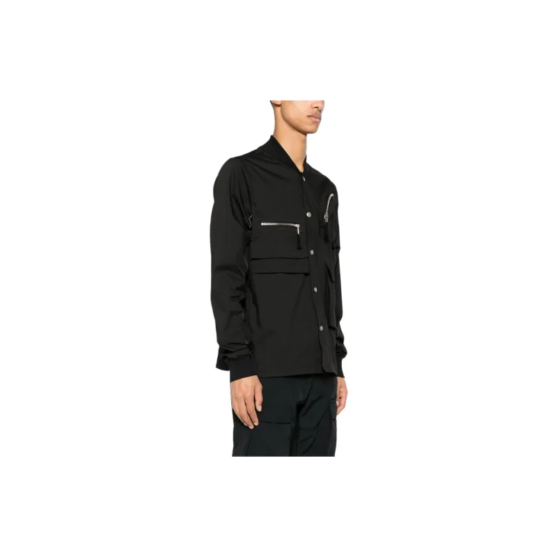 Thom Krom Band collar Multi pocket Shirt-3