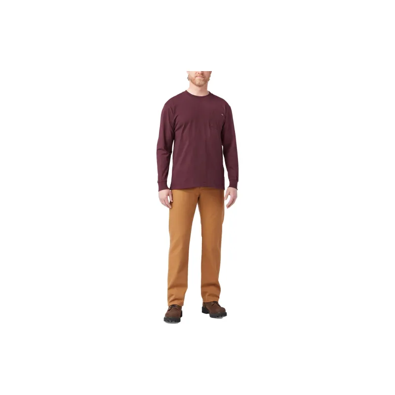 Dickies Heavyweight Long Sleeve Pocket T-Shirt T-Shirt Men's Deep Red-4