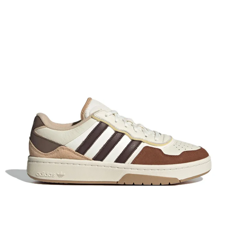 Adidas Originals Courtic Anti Slip Wear Resistant Low Top Skateboard Shoes Unisex White Brown-1