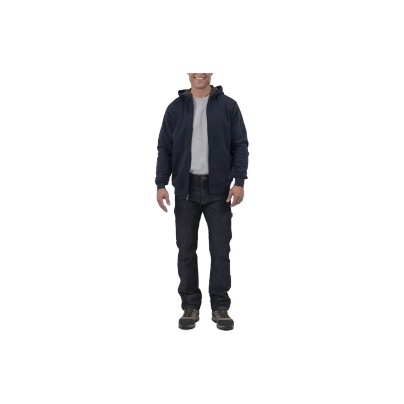 Dickies Thermal Lined Full-Zip Fleece Hoodie Jackets Coats Men's Marine Blue-2