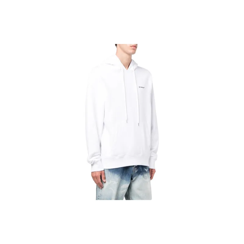 Off- Logo-print Drawstring Hoodie-3