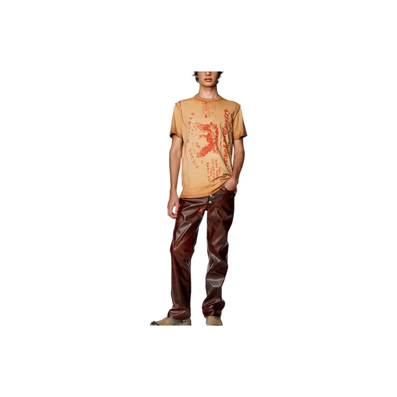DIESEL T Shirts Men Light Brown-1