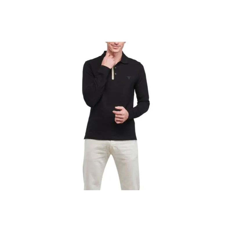 GUESS Polo Shirts Men Black-3