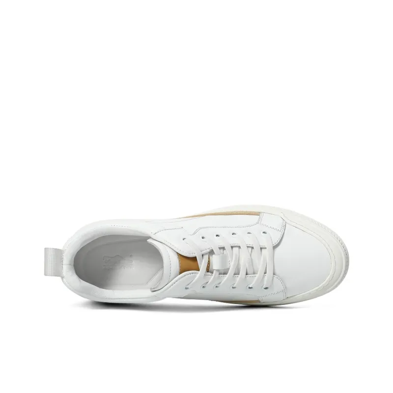 He Jinchang Slip Resistant Cushioning Wear Resistant Balance Skateboard Shoes Men's White-3