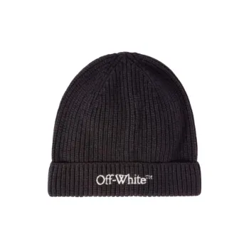 OFF WHITE Bookish Knitted Beanie