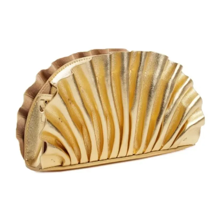GUESS Leather Clutch Women's Gold-1