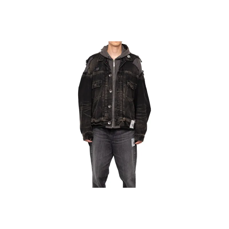 Maison Mihara Yasuhiro Layered Denim Hooded Jacket-2