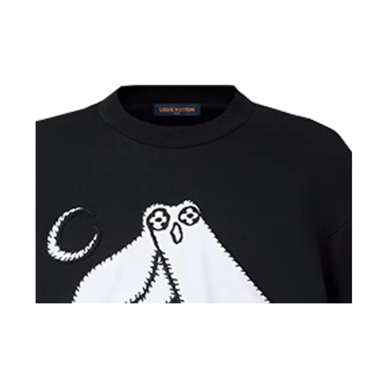 LOUIS VUITTON Lv Comics Owl Patch Crewneck-4