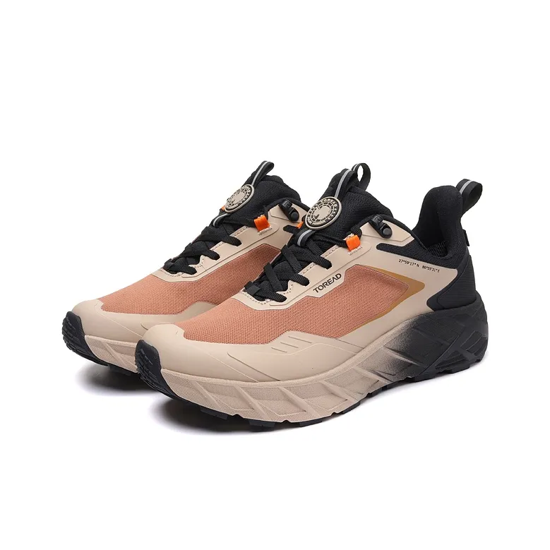 TOREAD Anti Slip Wear Resistant Low Top Trekking Shoes Men's Beige Brown-1
