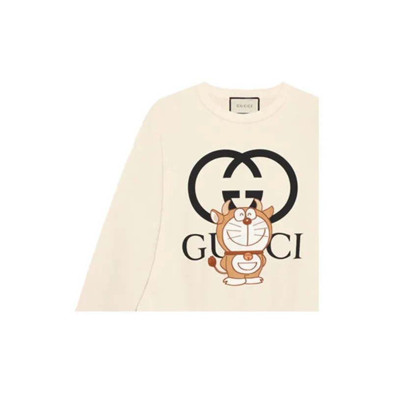 GUCCI x Doraemon Sweatshirt Men's Ivory White-5