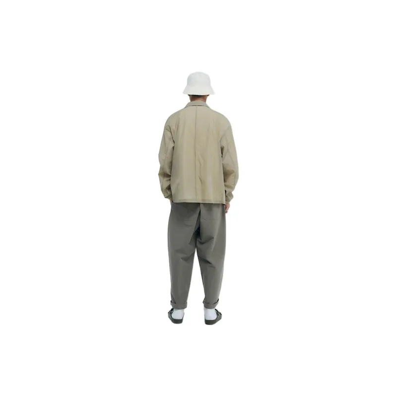 MIANXIANSHENG Jackets Coats Men's Light Khaki-1