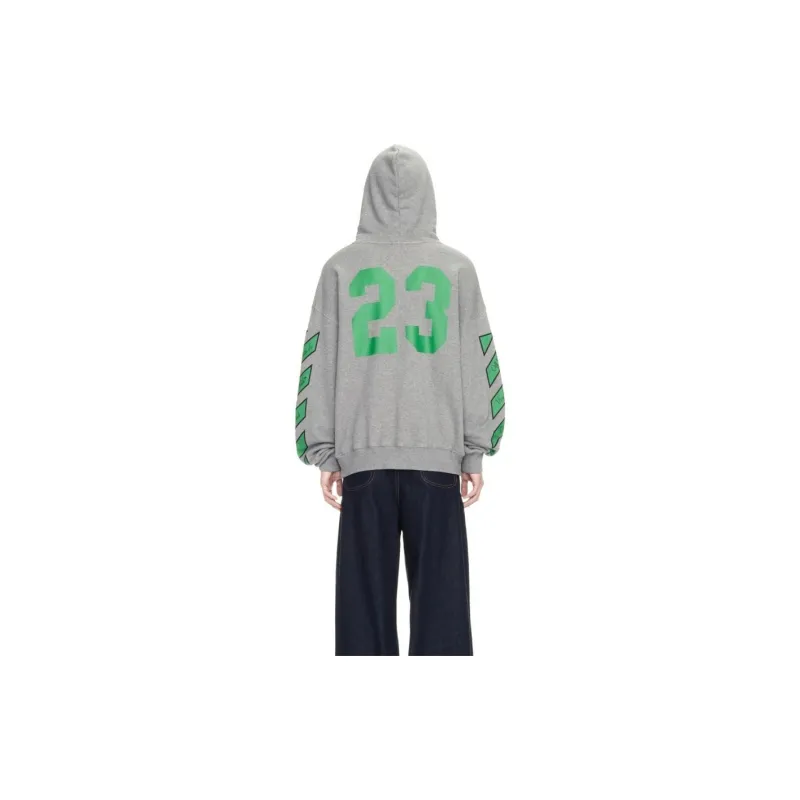 OFF WHITE 23 Varsity Skate Drawstring Long Sleeved Hoodie-2