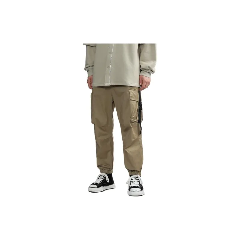 MUSIUM DIV Drawstring Tapered Cargo Trousers-2