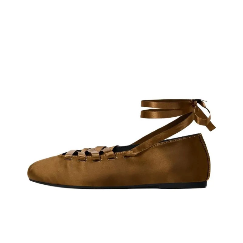 ZARA Casual Single Shoes 1cm Women's Tawny-0