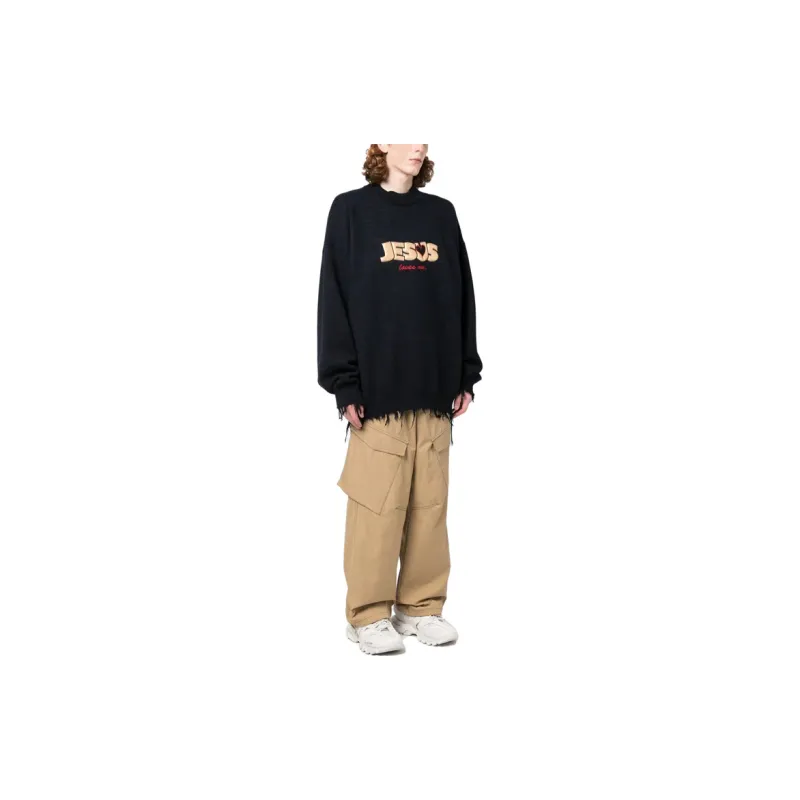 Vetements Jesus Loves You Destroyed Sweater-3