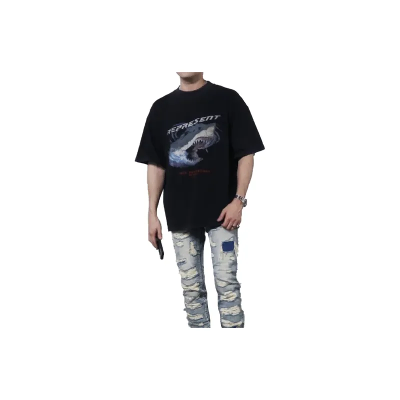 REPRESENT Only The Strong Survive Shark T Shirt-3