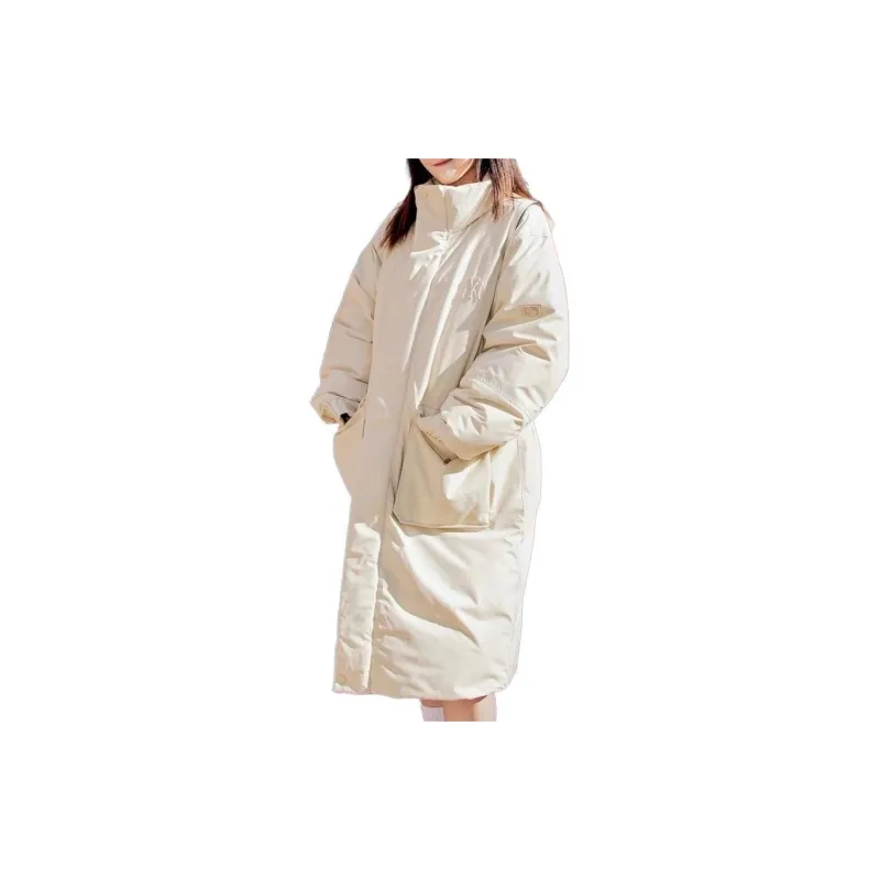 MLB Base Logo Down Jackets Unisex White-2