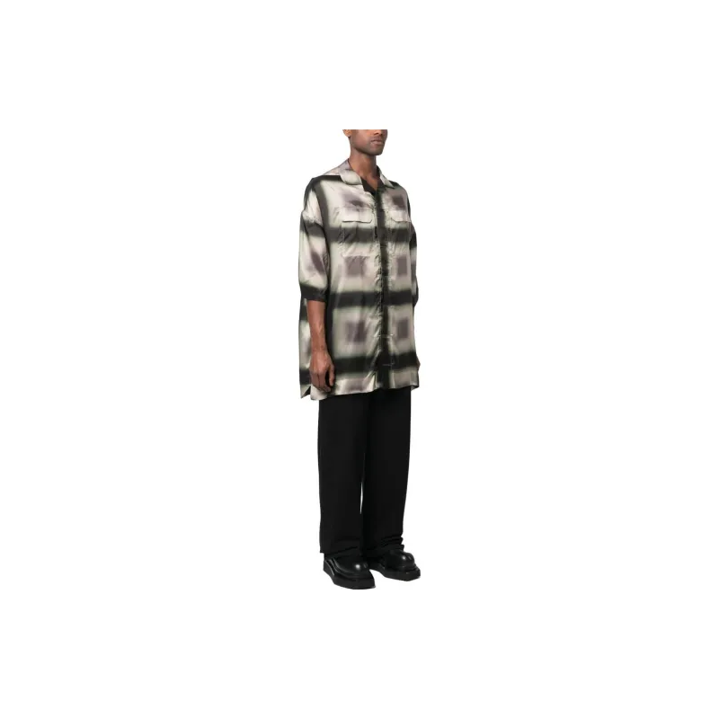 RICK OWENS Magnum Oversized Short-sleeve Shirt-3
