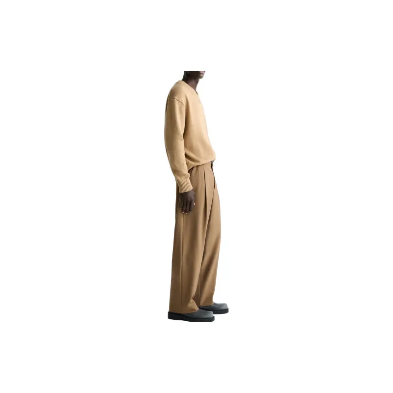 ZARA Suit Trousers Men Brown-4