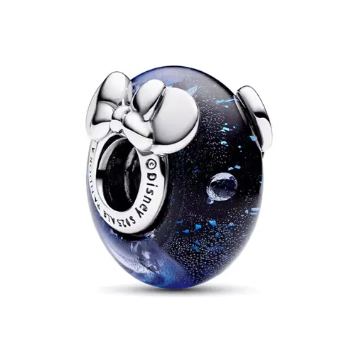 Pandora 925 Sterling Silver Glass Synthetic Cubic Zirconia Pendants Women's Blue-0