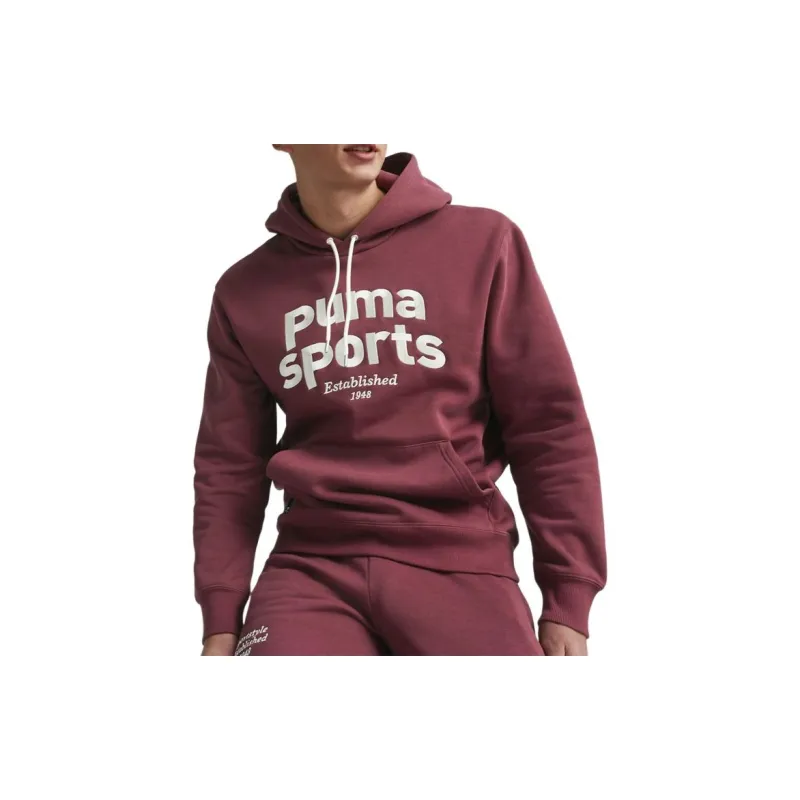 PUMA TEAM Hoodie Fleece Sweatshirt Men's Red-3