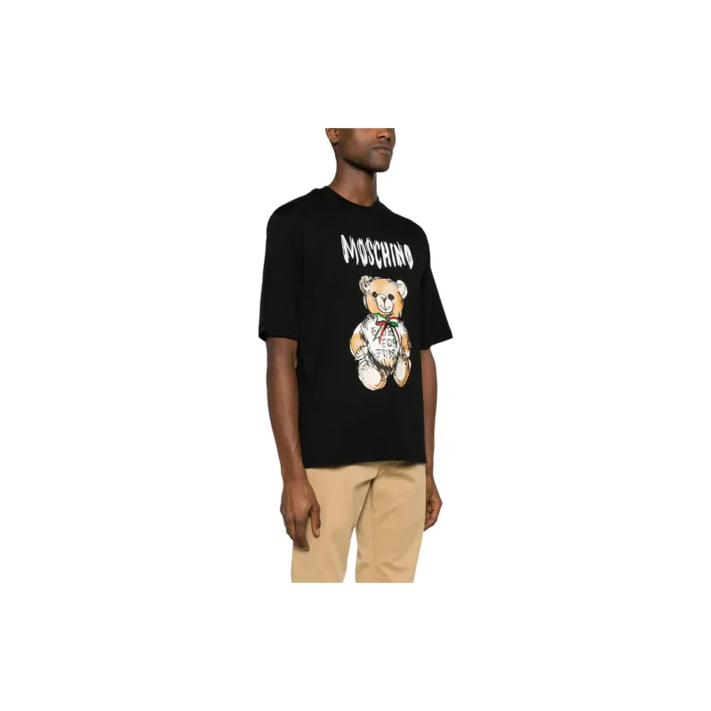 MOSCHINO Teddy Bear Printed Crewneck T Shirt-4