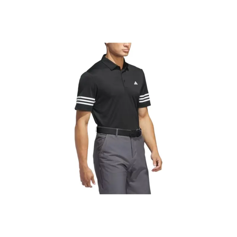 Adidas 3 Stripes Polo Shirt Polo Shirt Men's Black-3