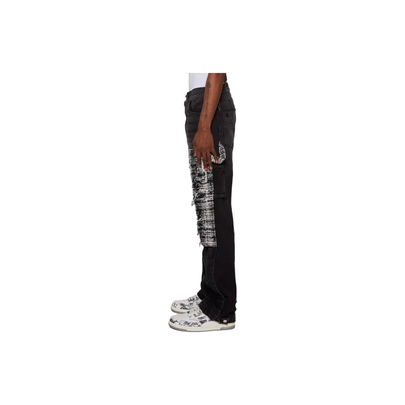 AMIRI Boucle Patch Carpenter Jean Aged Black Casual Pants Men's Black-2
