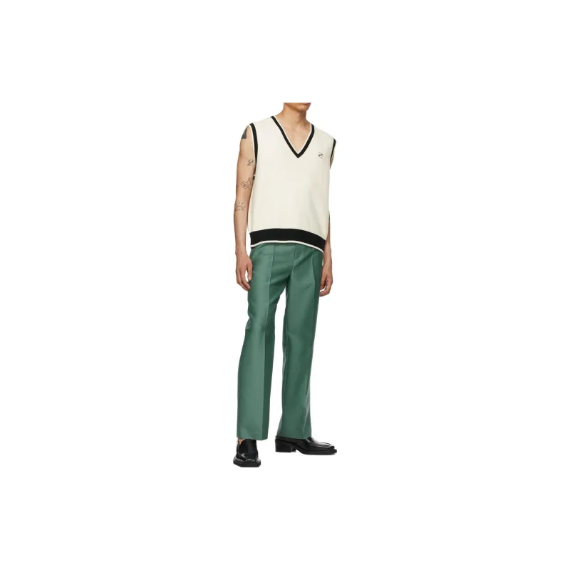 WE11DONE Logo Metal Detail Knit Vest-5