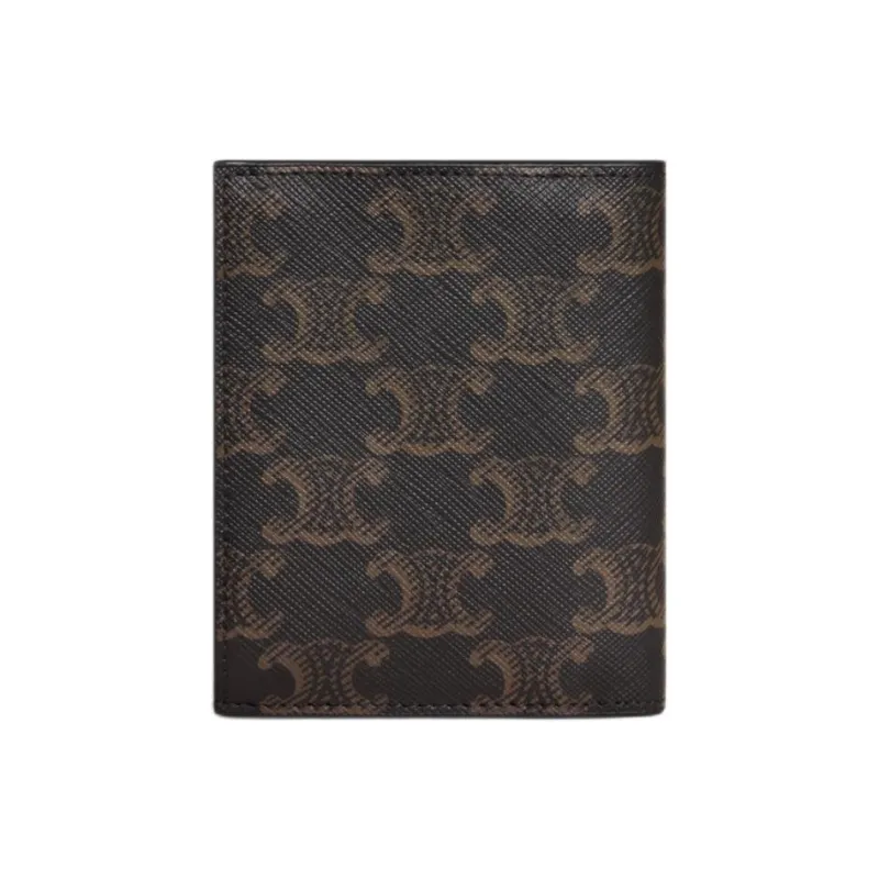 CELINE Triomphe Canvas Wallet Regular Men's Black-2