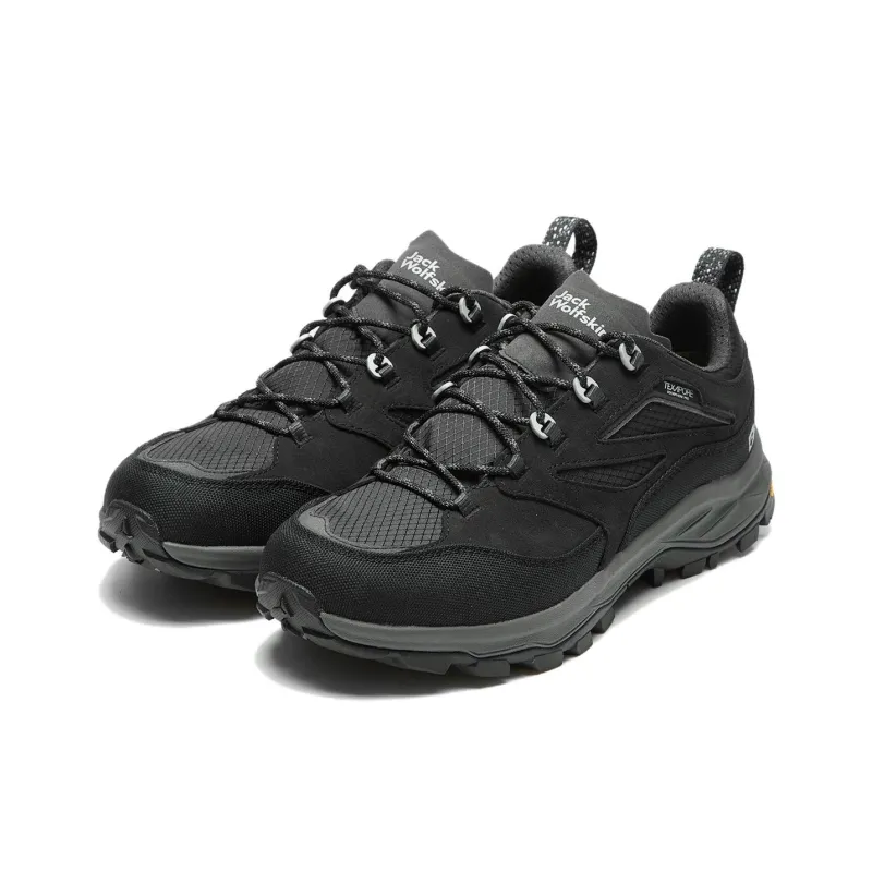 Jack Wolfskin Anti Slip And Wear Resistant Water Resistant Low Top Trekking Shoes Men's Dark Gray-2