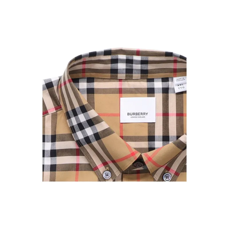 Burberry Shirt Fall Unisex Classical Style Yellow-4