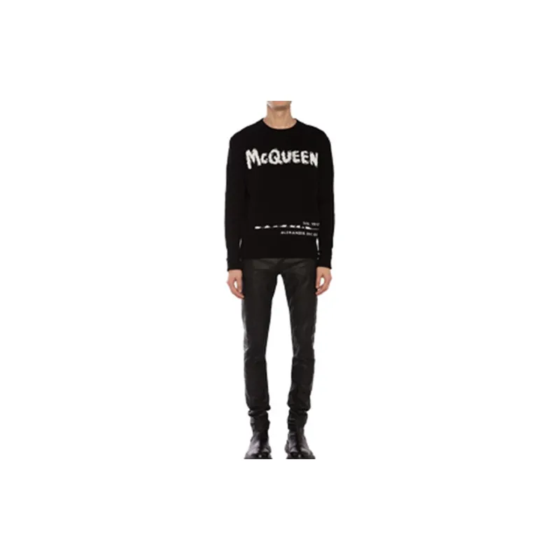 Alexander McQueen Graffiti Logo Intarsia Knitted Jumper-2