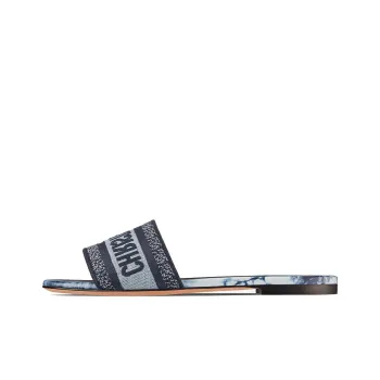 DIOR Dway Slide Slippers Women's Denim Blue