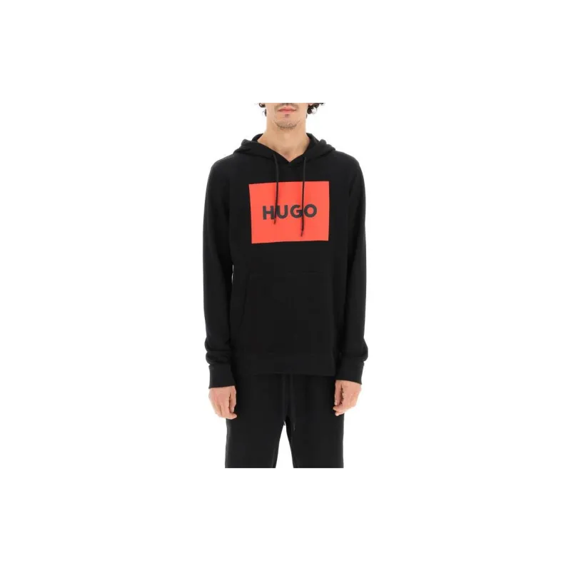 HUGO BOSS Logo Printed Drawstring Hoodie-3