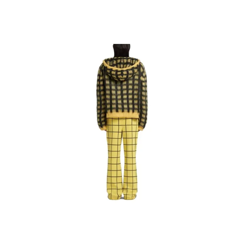 MARNI Check Fuzzy Knit Cardigan-2