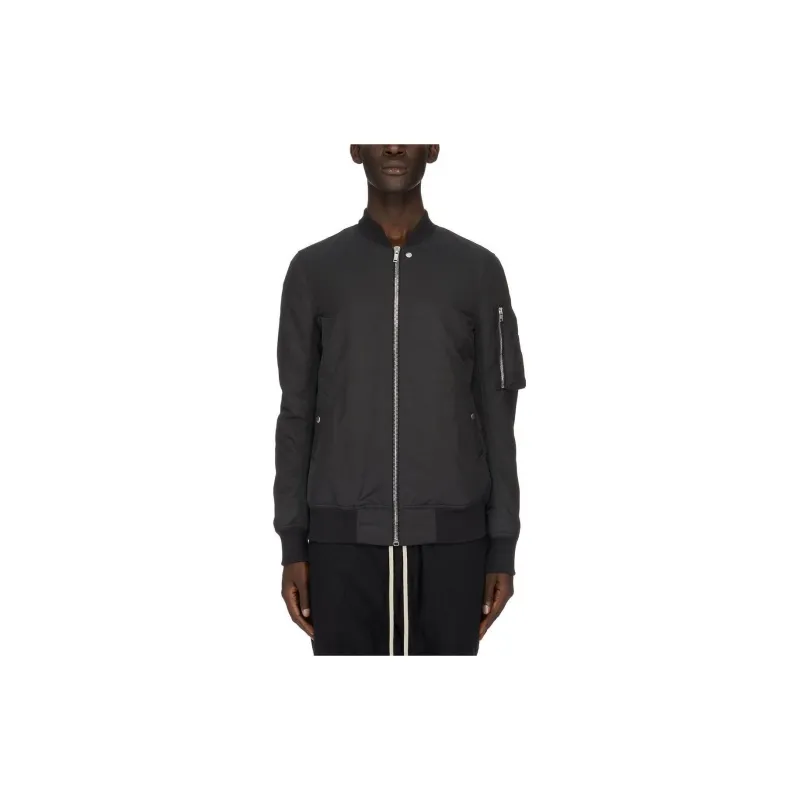 RICK OWENS Baseball collar Wool Bomber Jacket-1