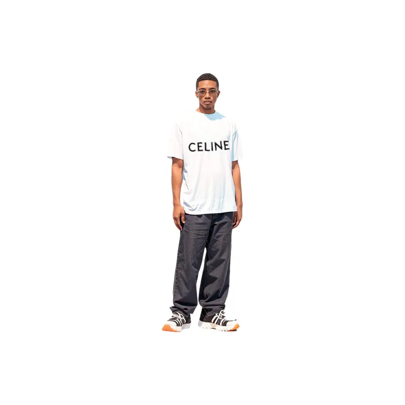 CELINE Loose T SHIRT In Cotton Jersey-2