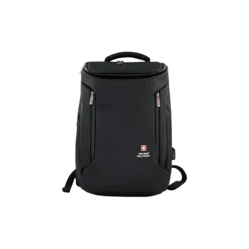 SWISS MILITARY PVC Polyvinyl Chloride Backpack Regular Men's Black