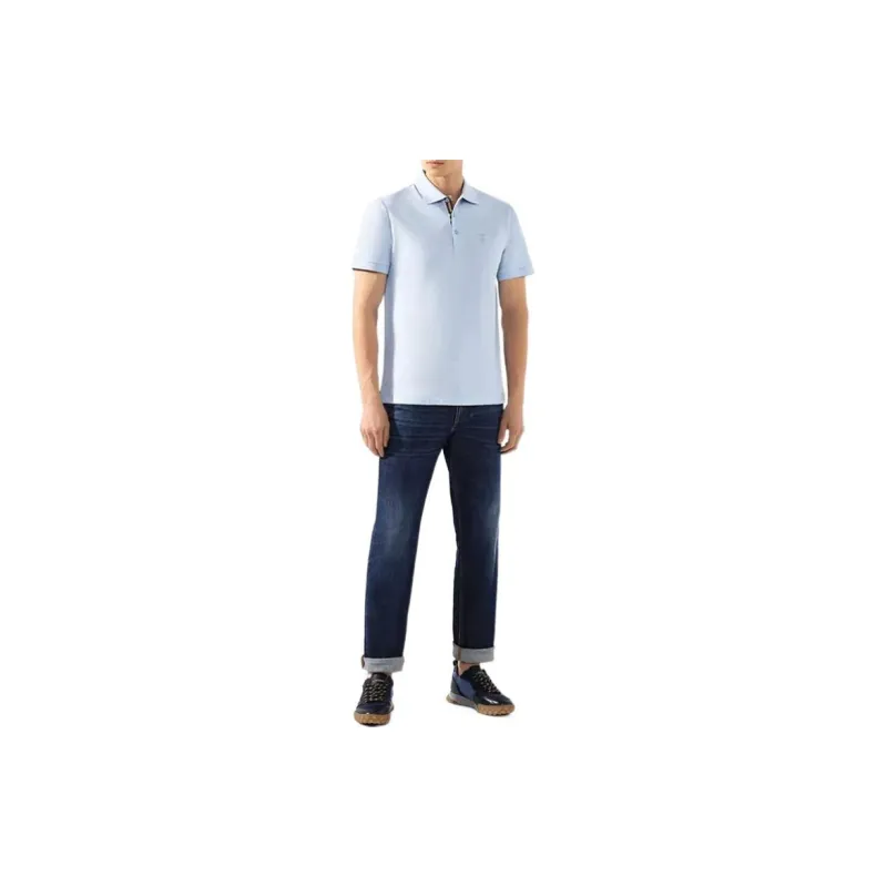 Burberry FW22 Polo Shirt Men's Light Blue-1