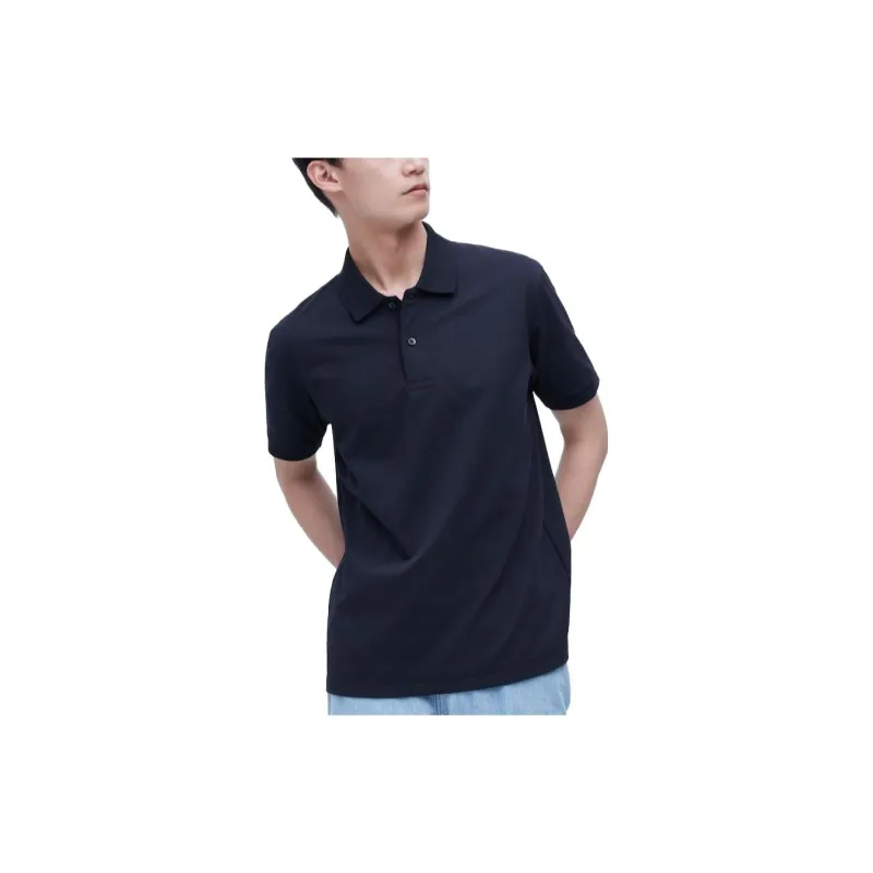 UNIQLO Polo Shirt Unisex Navy Blue-2