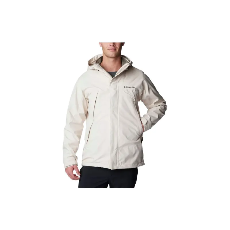 Columbia Waterproof And Breathable Windbreaker Jacket Men's Milk White-4