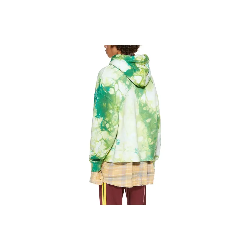 PALM ANGELS Smiley Intarsia Burning Head Tie Dye Hoodie-3
