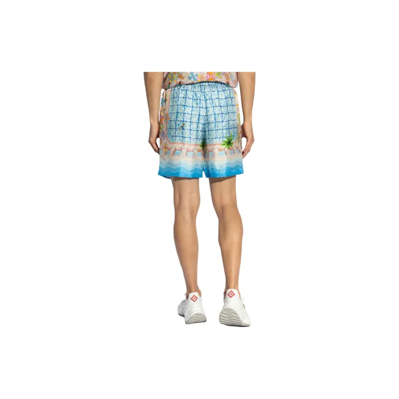 CASABLANCA Silk Shorts With Drawstrings-3