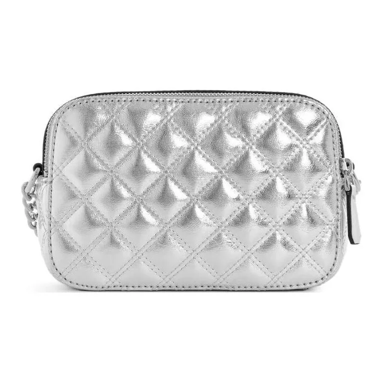 GUESS Artificial Leather Shoulder Bag Crossbody Bag Women's Silver-2