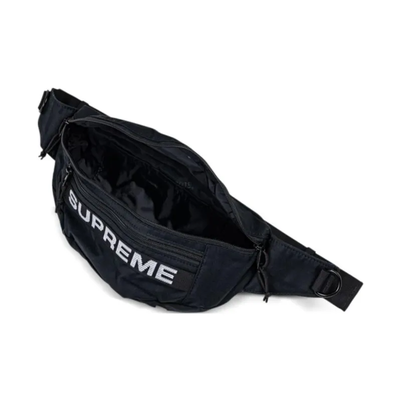 Supreme Nylon With Cotton Shoulder Bag, Crossbody Bag, Fanny Pack Regular Unisex Black-4